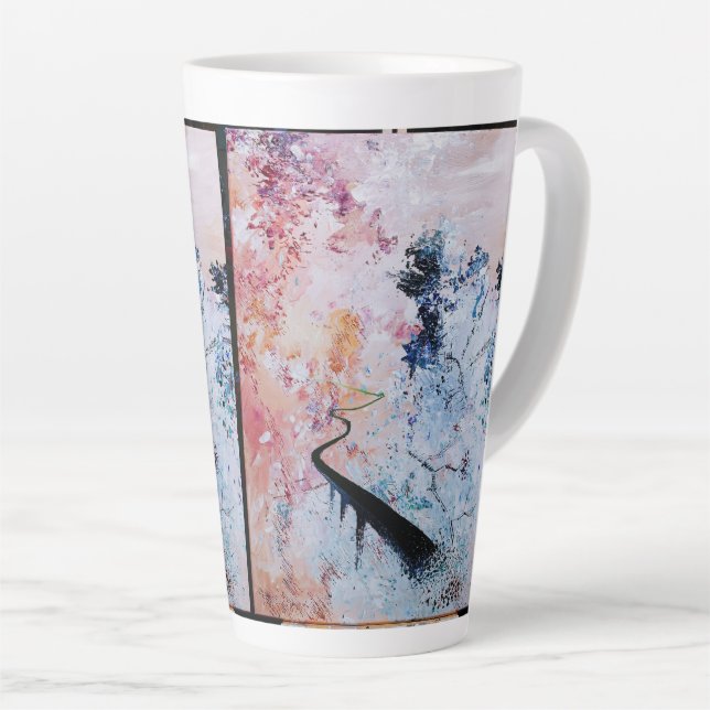Tasse Latte La vie est un voyage (Angle droit)