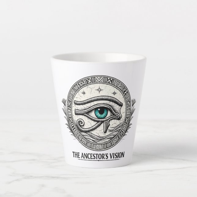 Tasse Latte La Vision de l'Ancêtre | Œil d'Horus  (Devant)