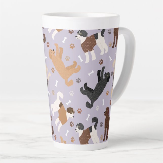 Tasse Latte Labradoodle / Os et pattes Goldendoodle (Angle droit)