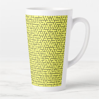Tasse Latte Labyrinthe Hexagone Jaune
