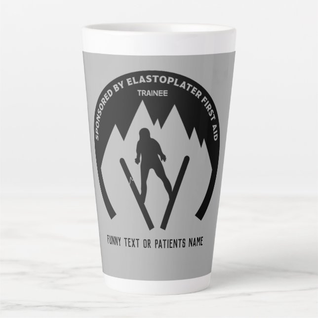 Tasse Latte L'Accident De Ski Va Bien Bientôt (Devant)