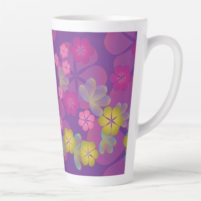 Tasse Latte Lacy Lotus Purple (Droite)