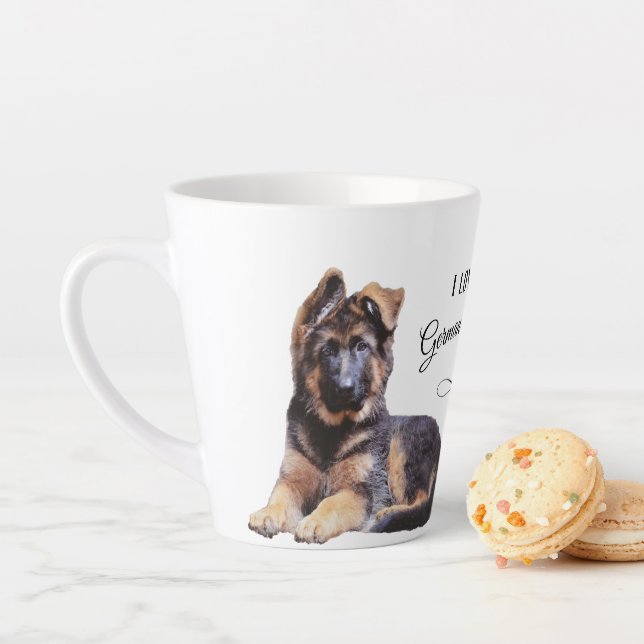Tasse Latte L'adorable berger allemand de longue date (En situation)