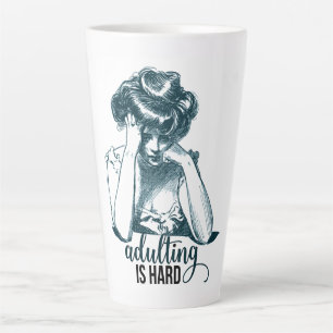 Tasse Latte L'âge adulte est drôle et dur Gibson Girl