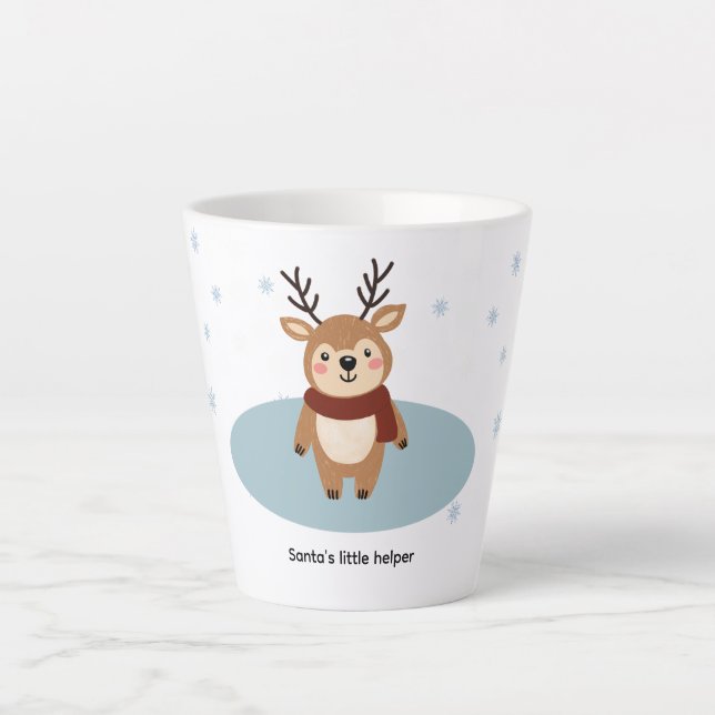 Tasse Latte L'Aide de Père Noël (Devant)