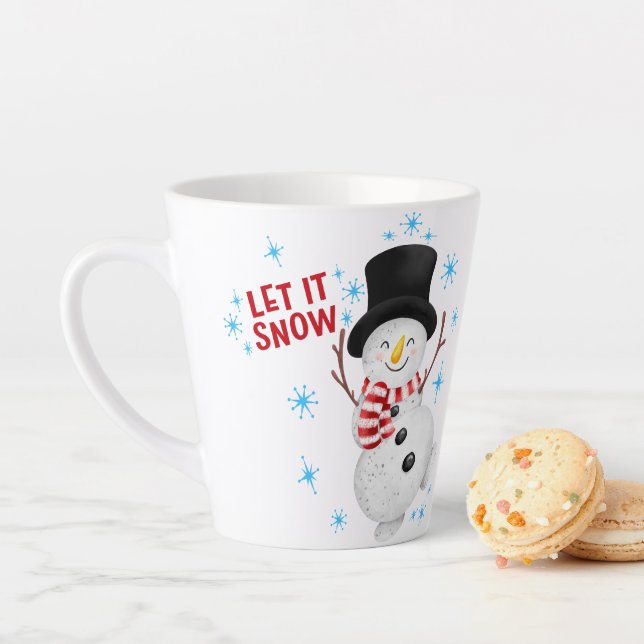 Tasse Latte Laisser neiger Snowman (En situation)