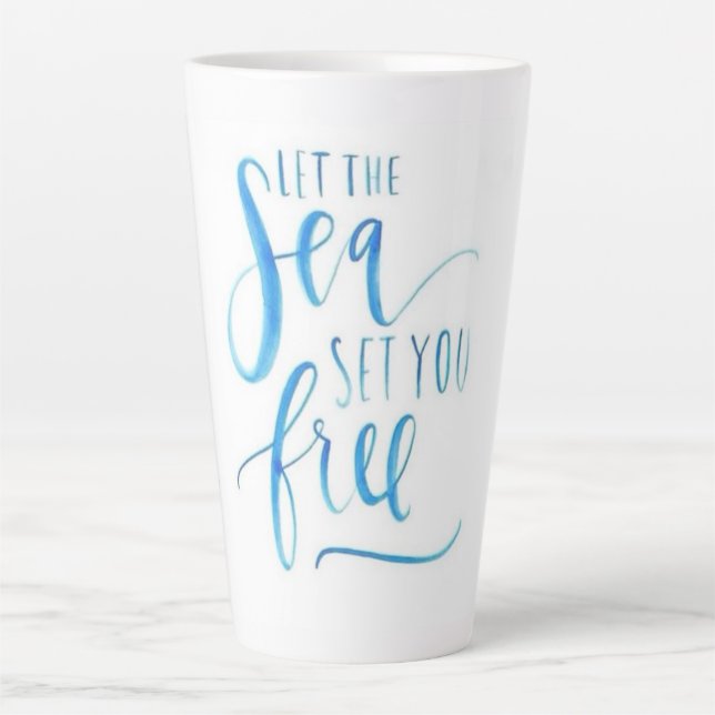 TASSE LATTE LAISSEZ LA MER VOUS LIBÉRER (Devant)