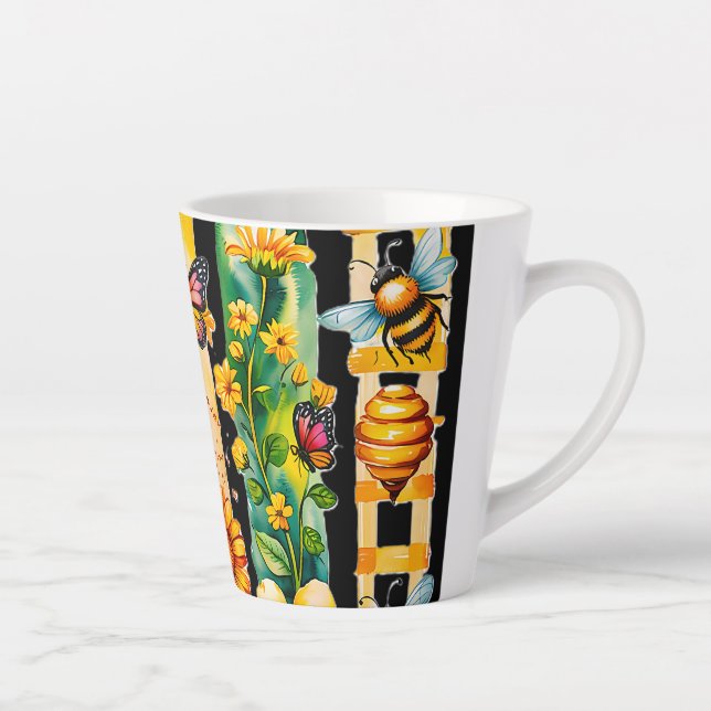 Tasse Latte Laissez les abeilles (Droite)