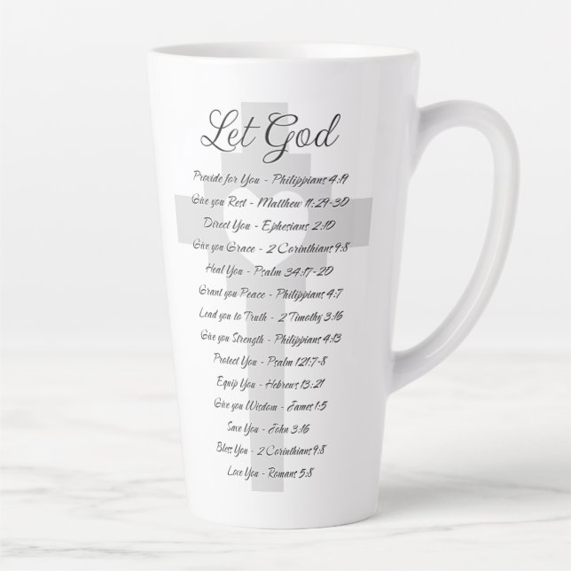 Tasse Latte Laissez l'inspiration des Écritures divines (Droite)