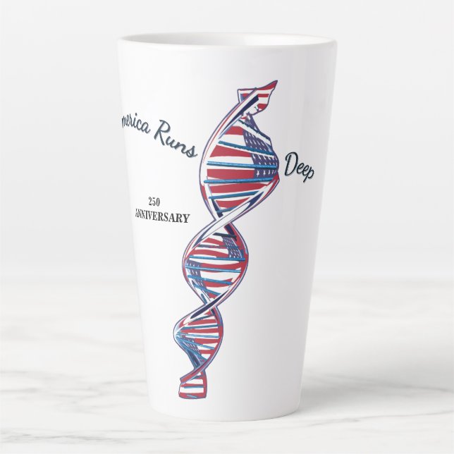 Tasse Latte L'Amérique est profondément ancrée (Devant)