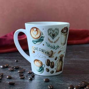 Tasse Latte L'amour brasse les cadeaux de Fête des mariées
