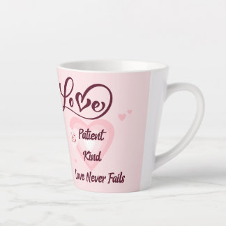 Tasse Latte L'amour est l'amour du patient est gentil, ne manq