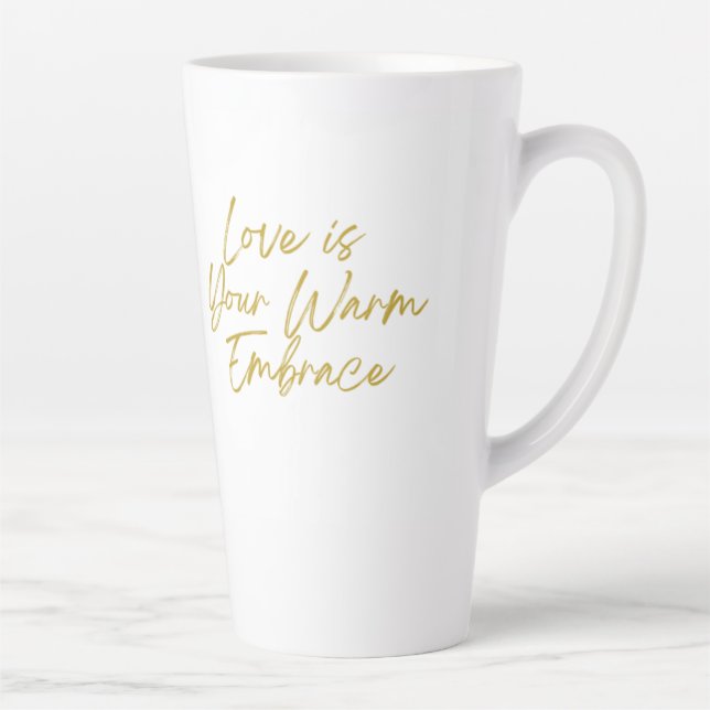Tasse Latte L'amour est votre brave bracelet en latte haute (Droite)