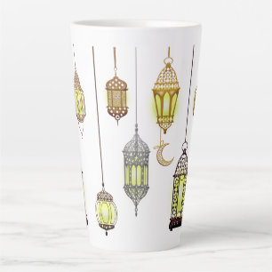 Tasse Latte Lanterne Ramadan Moubarak Oriental Islam Célébrati