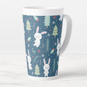 Tasse Latte Lapin de Noël