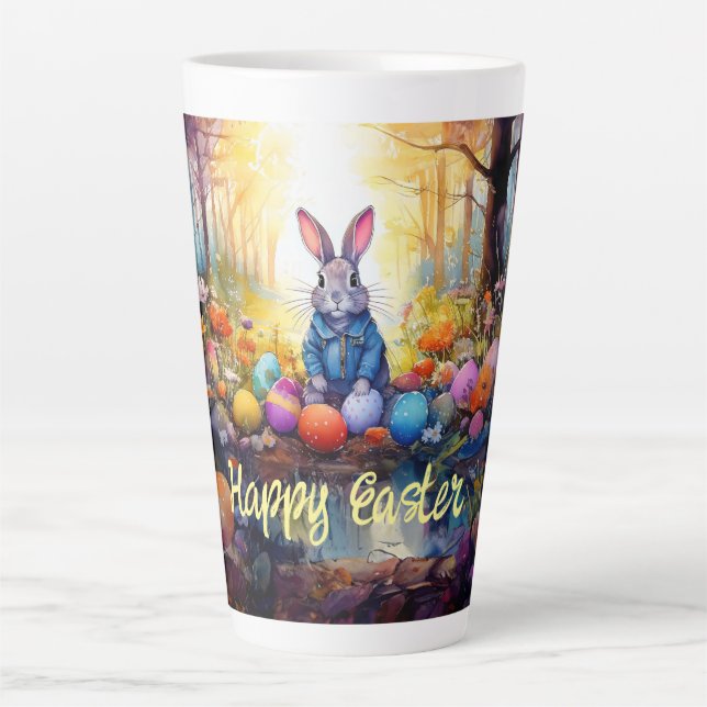 Tasse Latte Lapin de Pâques  (Devant)