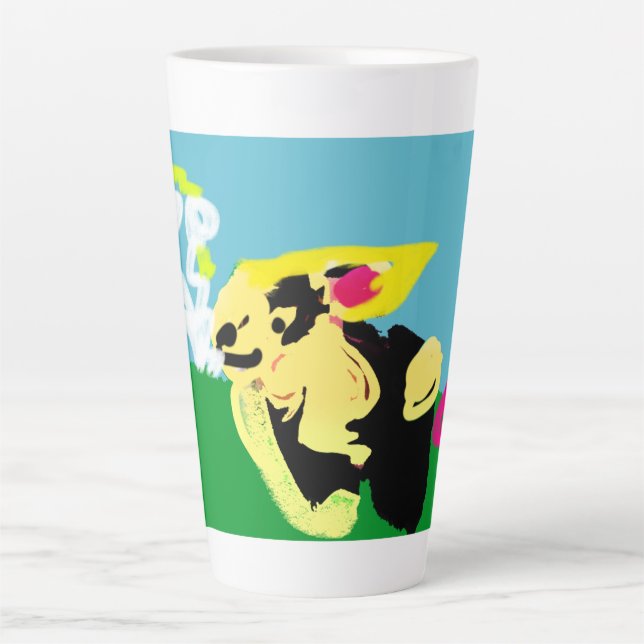 Tasse Latte Lapin de printemps   (Devant)