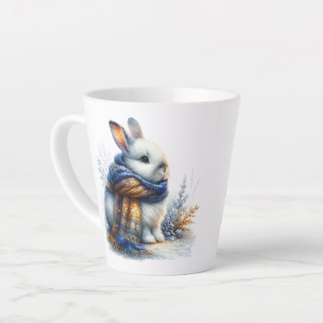 Tasse Latte Lapin d'hiver (Angle gauche)