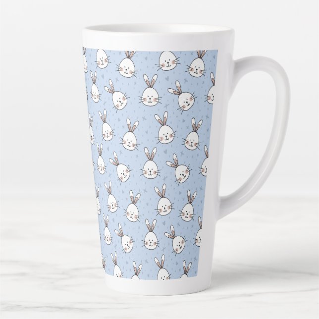 Tasse Latte Lapin Motif de lapin mignon pour l'anniversaire de (Droite)