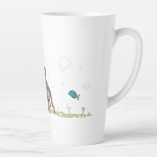 Tasse Latte l'araignée de mer groovy (Droite)