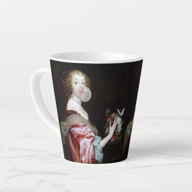 Tasse Latte L'arrivée inattendue de papillons (Angle gauche)