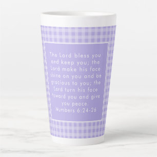 Tasse Latte L'art des versets de la Bible chrétienne