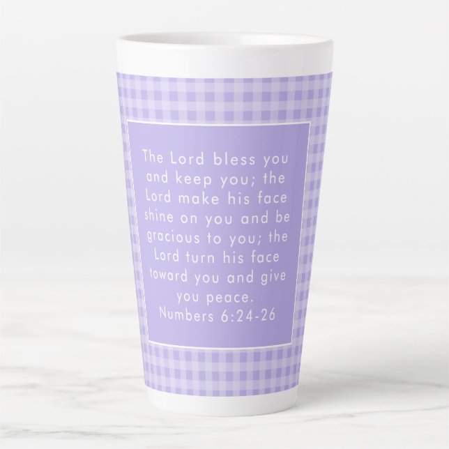 Tasse Latte L'art des versets de la Bible chrétienne (Devant)