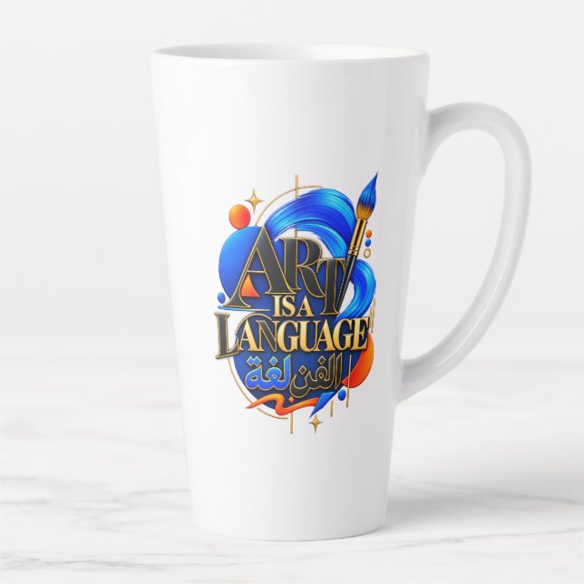 TASSE LATTE L'ART EST UN LANGAGE (Droite)