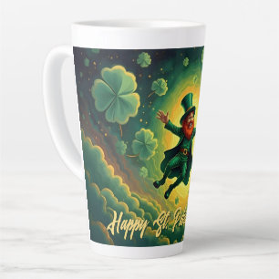 Tasse Latte L'art magique de la Saint-Patrick par un lutin