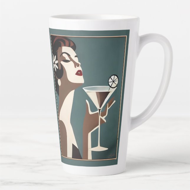 Tasse Latte L'art moderne du milieu du siècle La DIva Martini (Droite)