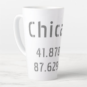 Tasse Latte Latitude de Chicago