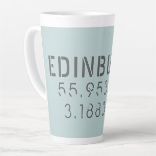 Tasse Latte Latitude de la longitude d'Édimbourg