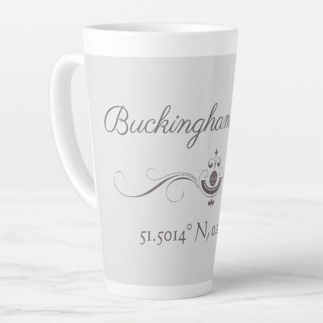 Tasse Latte Latitude et longitude du palais de Buckingham (Angle gauche)
