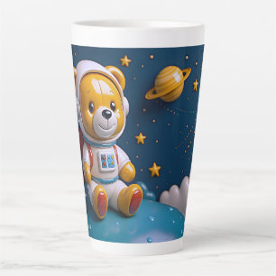 Tasse Latte Latte Astronaute Câlin Rêveur