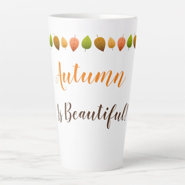 Tasse Latte Latte Mug-Autumn Est Belle (Devant)