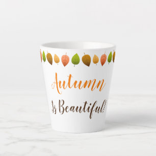 Tasse Latte Latte Mug-Autumn Est Belle