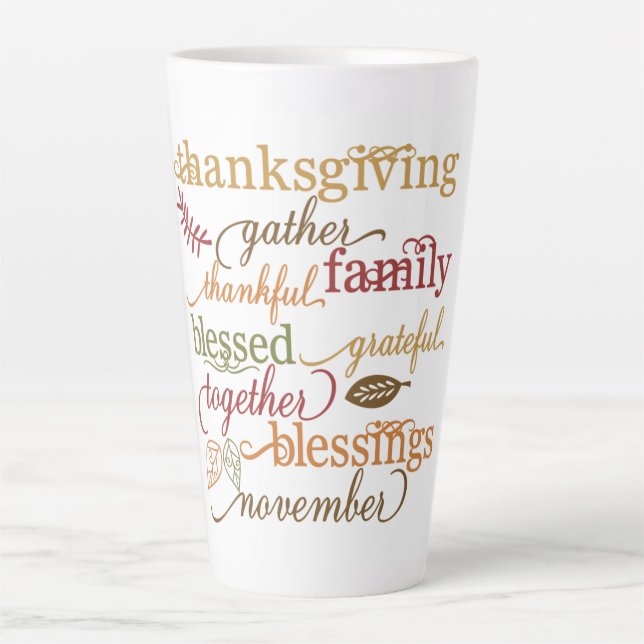 Tasse Latte Latte Mug-Thanksgiving (Devant)