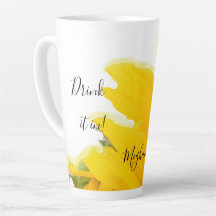 Latte Mug, Tournesol, Personnalisé