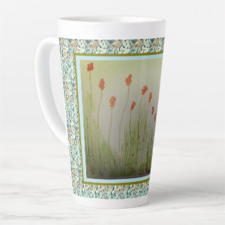Tasse Latte Latte - Red Wildflowers