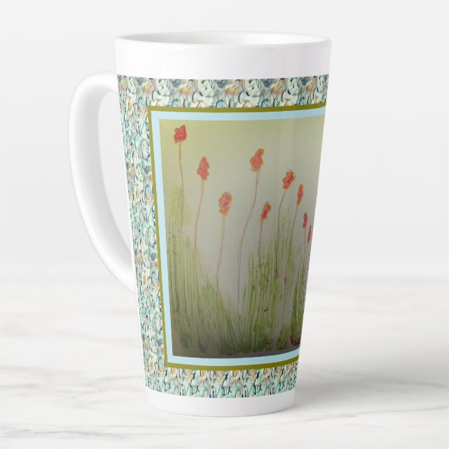 Tasse Latte Latte - Red Wildflowers (Angle gauche)