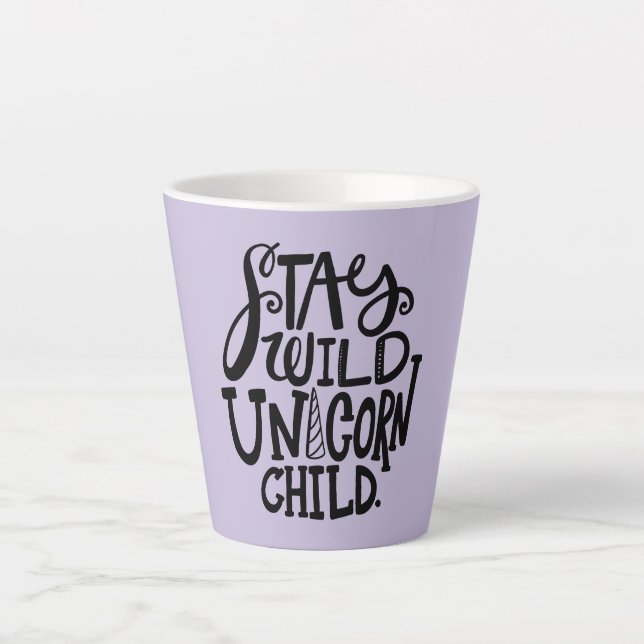 Tasse Latte Lavender Purple Wild Unicorn (Devant)