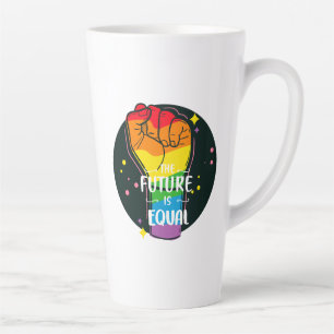 Tasse Latte L'Avenir Est Également Élevé D'Un Poing