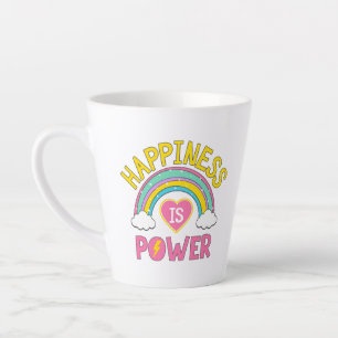 Tasse Latte Le bonheur est Power Rainbow