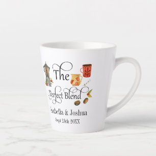 Tasse Latte Le Café de Mariage Fantaisiste Mélange Parfait