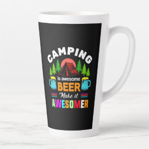 Tasse Latte Le camping est une bière géniale Makeit Awesomer-6
