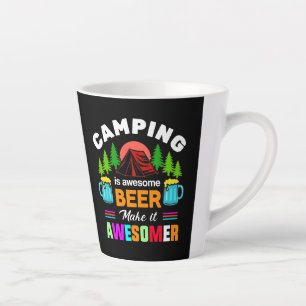 Tasse Latte Le camping est une bière géniale Makeit Awesomer-6