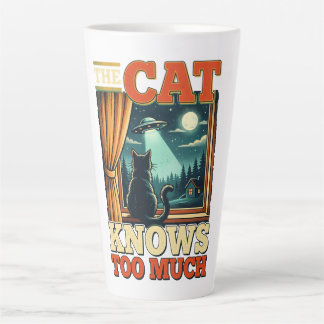 Tasse Latte Le chat en sait trop.