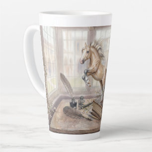 Tasse Latte Le cheval savant bondissant d'un livre