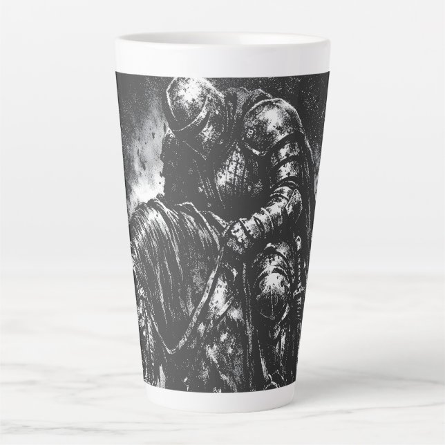 Tasse Latte Le Chevalier Déchu par BurnsInHell (Devant)