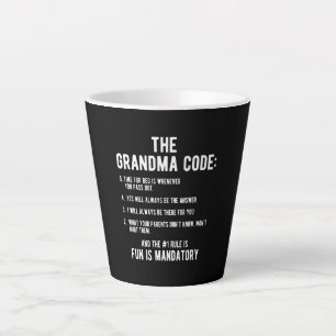 Tasse Latte Le code de grand-mère Le divertissement est obli